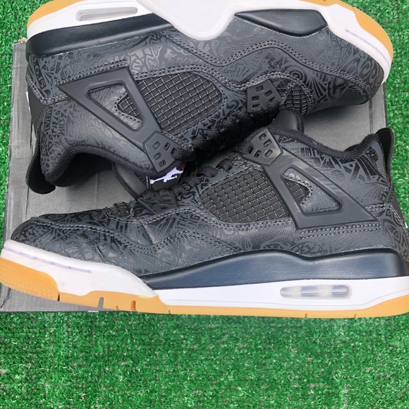 Jordan 4 black lasers gs - Picture 2 of 7
